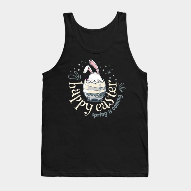 Happy Easter. Cute Easter Bunny clipart Tank Top by lolisfresh